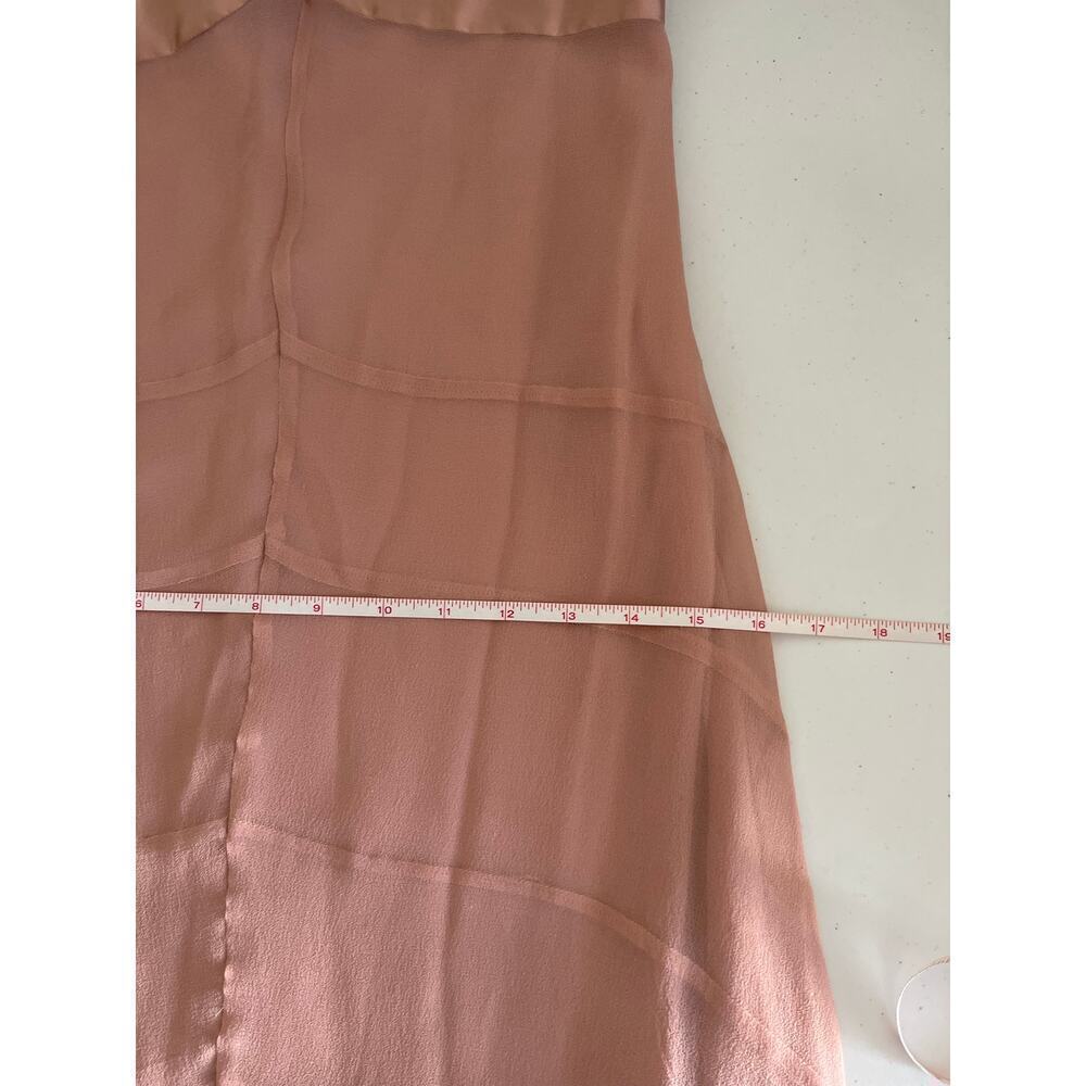 Ethereal Y2K 100% Silk Fairy Romantic Babydoll Formal Midi Dress Pink Small - Picture 7 of 13